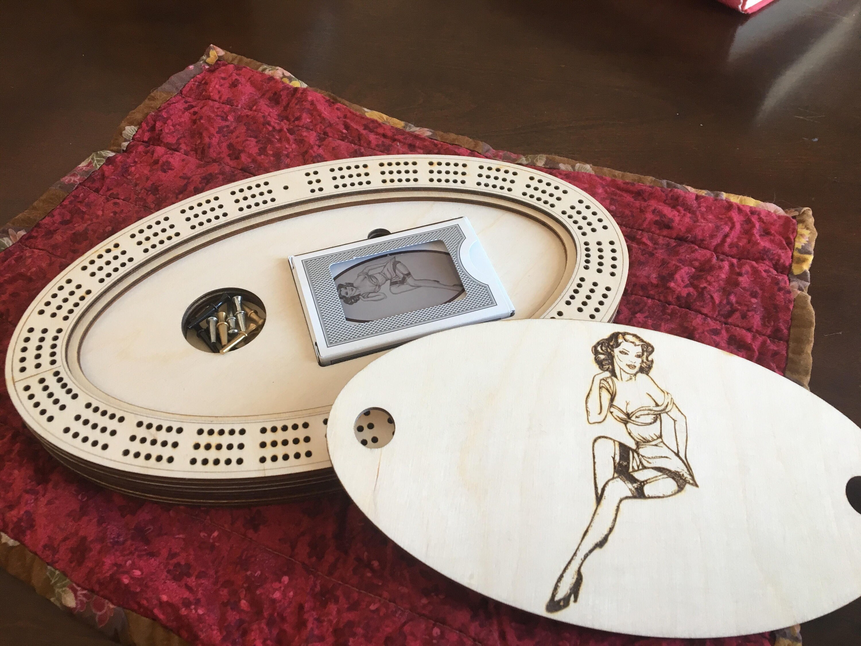 Oval Cribbage Board Digital Files Including PDF SVG DFX and Etsy Canada