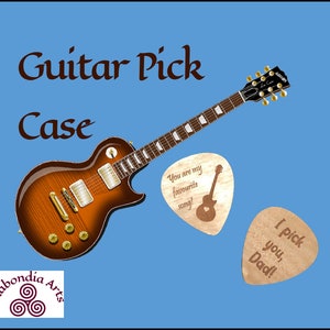 Guitar Pick Case Digital Download SVG, PDF, DXF to make your own with a Glowforge or other laser machine