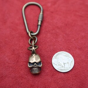 Skull Keyring in Bronze - Hand Cast