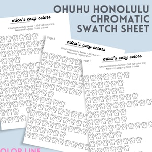 Tabla de muestras de color Ohuhu Honolulu 363: Orden cromático (Descarga en PDF, impresión en casa, uso ilimitado)
