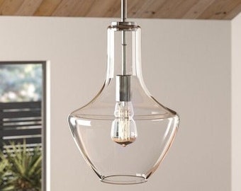 Kichler 11" Wide Pendant with Clear Glass Shade in chrome
