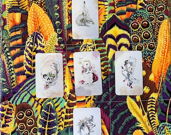 Handmade Tarot Card Mat: Sewn Cotton Tarot Reading Cloth
