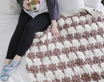 Squshiest of the Squishy Throw Pattern/ Crochet Throw Pattern
