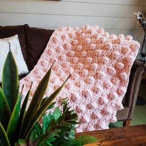 Bobblicious Throw Blanket Crochet Pattern