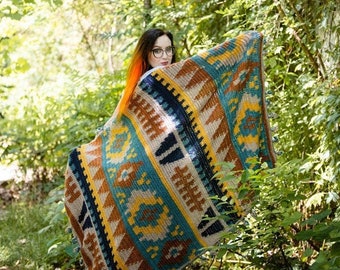 Trek to the Southwest Crochet Blanket Pattern/ Tapestry Crochet Pattern
