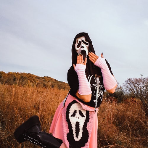 Ghostface Crochet Tapestry Pattern tote Bag Etsy UK