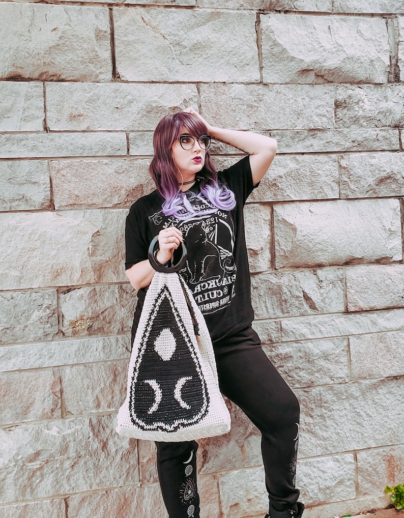 Ouija Tote Bag, Crochet Pattern image 1