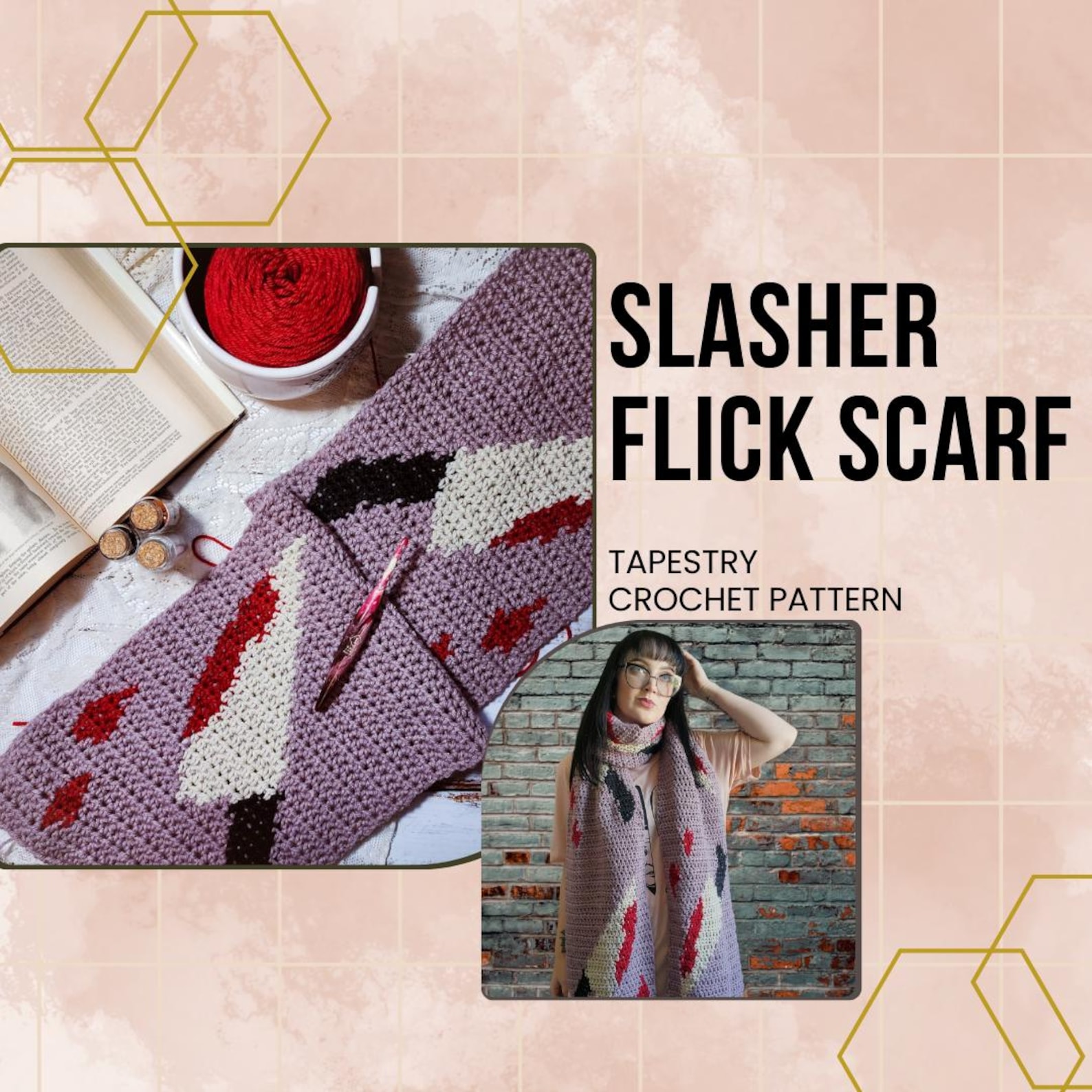Slasher Flick Crochet Scarf Pattern - Etsy