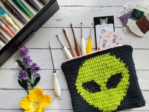I Don't Belong Here Crochet Pouch Pattern