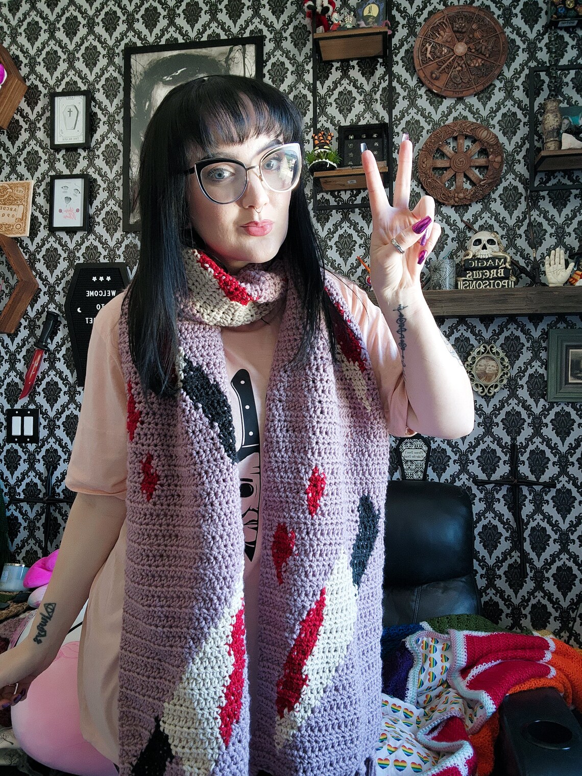 Slasher Flick Crochet Scarf Pattern - Etsy
