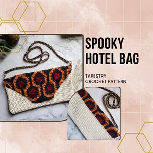 Gruselige Hoteltasche mit Häkelmuster