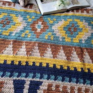 Trek to the Southwest Crochet Blanket Pattern/ Tapestry Crochet Pattern image 5