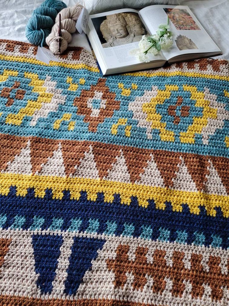 Trek to the Southwest Crochet Blanket Pattern/ Tapestry Etsy