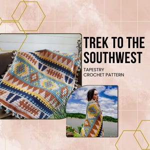 Schema per coperta all'uncinetto del sud-ovest: disegno arazzo (schema PDF)