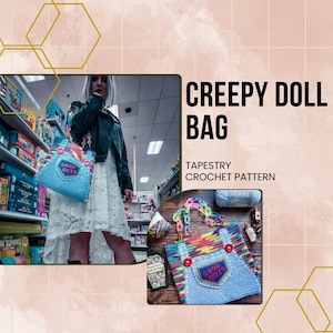 Patroon gehaakte tas Creepy Doll