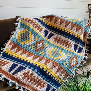 Trek to the Southwest Crochet Blanket Pattern/ Tapestry Crochet Pattern image 3