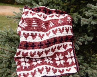 Yuletide Throw Crochet Pattern