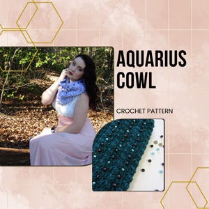 Aquarius Reversible Bead Crochet Cowl Pattern