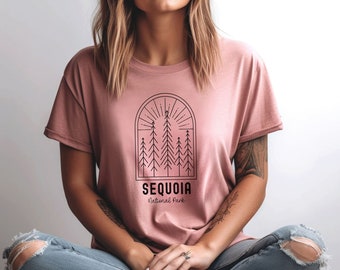 Sequoia National Park T-Shirt Outdoorsy California TShirt Mountain Nature Tee Camping Shirt Forest Hiking Adult Womens & Kids Girl Gift Cute