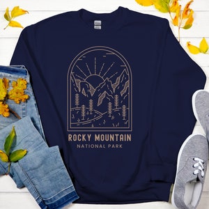 Brisco Brands Outdoors Tees Shirts Tshirts for Womens Rocky Mountains Colorado Trail Camp Souvenir, Women's, Size: XL, Black