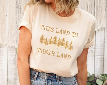 This Land Women's T-Shirt, Tree Lover Jersey T Shirt, Save The Trees Top, Light Short Sleeve Soft Tee, Environmental Tshirt, Save A Tree