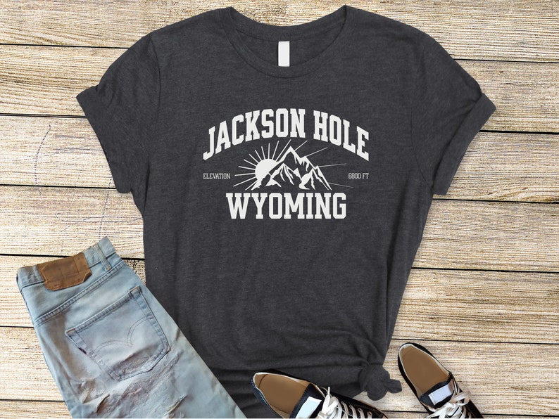 Jackson Hole Elevation Tshirt Outdoor Wyoming Matching Tshirt Mountain