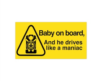 Baby on Board bumper sticker