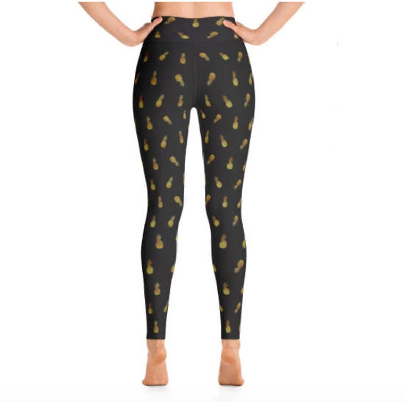 Festival Clothing Women Women/'s High Waist Leggings Pineapple Pants Golden Pineapple Leggings