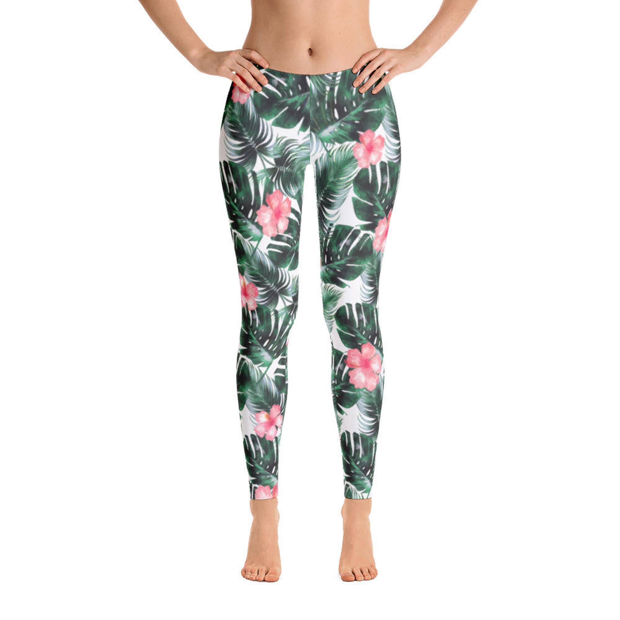 Discover Tropical Leggings, High Waist Leggings