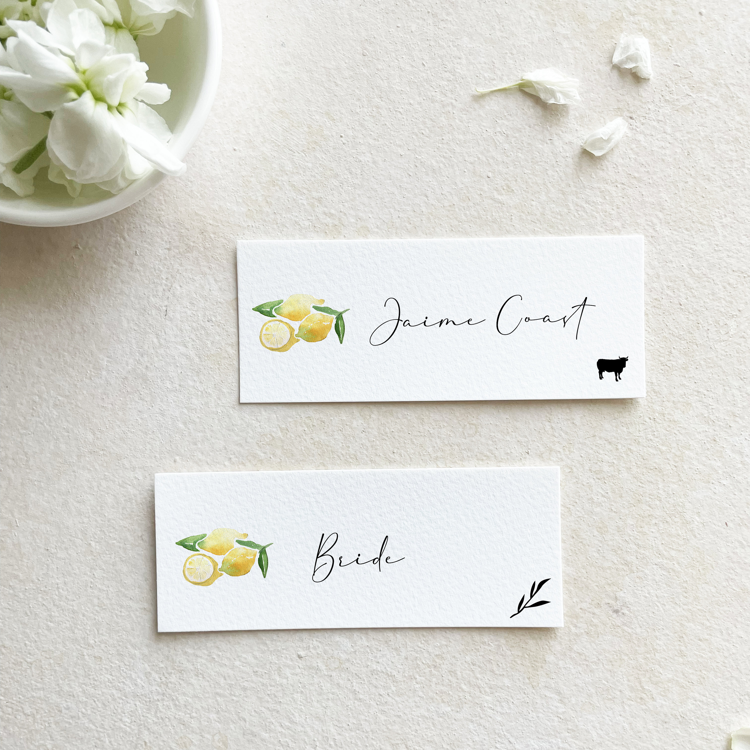 Bride place card discount