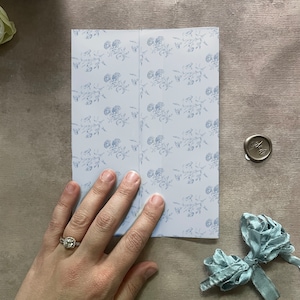 dusty blue vellum jacket, vellum paper wedding invitation blue floral, wedding invitation dusty blue, wedding vellum overlay, printed vellum