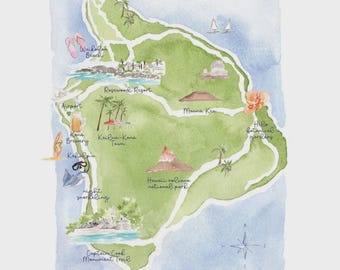 custom wedding map art, personalized destination wedding venue illustration | painted and printed in the US
