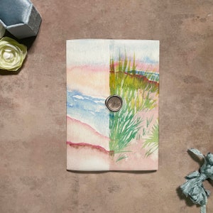 beach vellum jacket for wedding invitations, tropical vellum wrap 5x7, beach wedding invite wrap, watercolor wedding invitation bundle