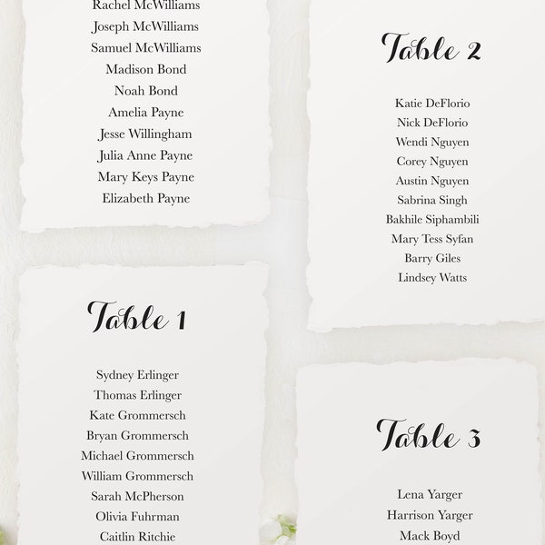 Seating Table Paper Etsy