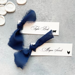 elegant place cards with meal choice, small placecards navy, minimal place cards printed, wedding place setting cards, formal place setting