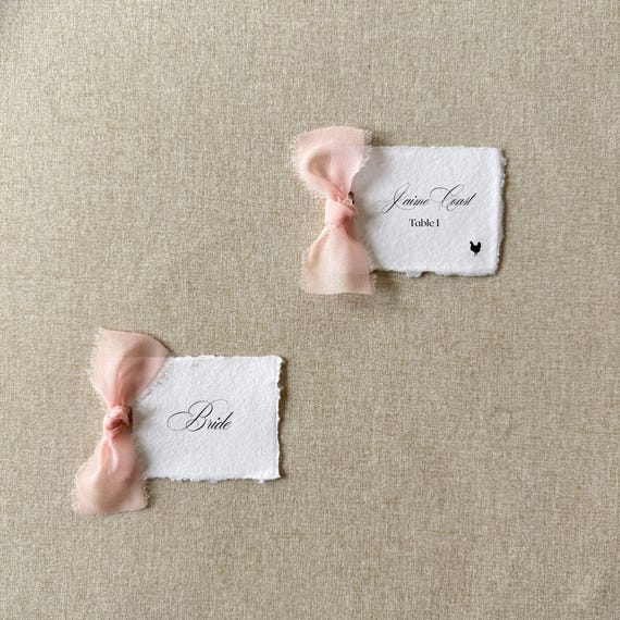 Handmade paper Gift tag personalized, pink gift tags for wedding favor, shower gift tag with name, bridesmaid gift tags with ribbon