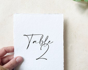 AMALFI-minimalist table number card wedding reception table numbers calligraphy, elegant table numbers classic, script table numbers cursive