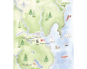 hand drawn map, wedding venue art, wedding venue map, custom wedding details, custom location map, watercolor wedding map itinerary