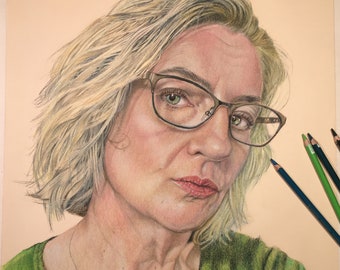 100% HAND DRAWN Custom portrait Wife gift Commissioned art Charcoal portrait Portrait from Photo Portrait Painting Original gift Love gift