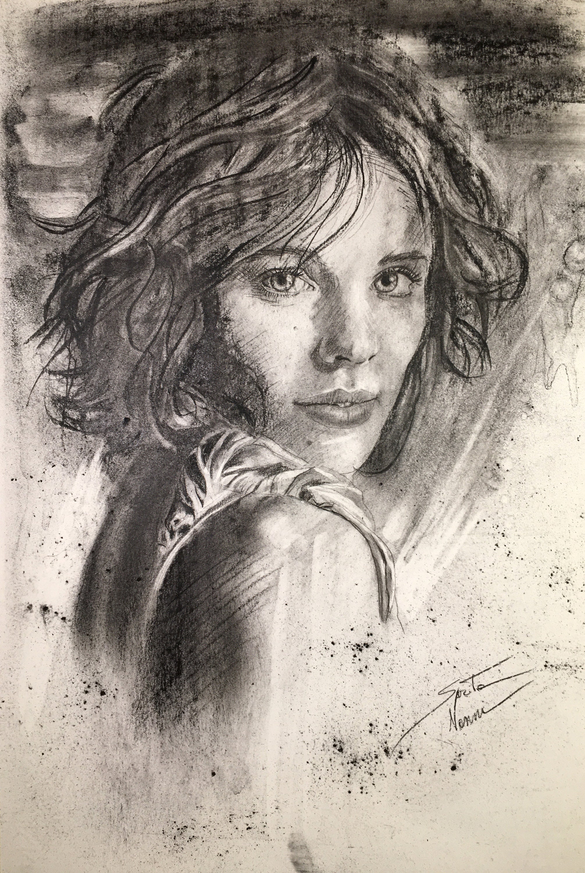 100% HAND DRAWN Custom Portrait Custom Sketch Portrait Personalized ...