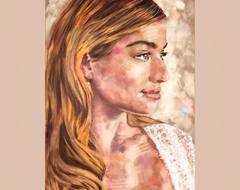 Custom Digital Portrait from photo Personalized Portrait Painting Portrait Family Portrait Custom Digital Download Digital Illustration