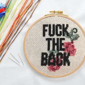 F**k The Back - Reaction, doppelseitige Kreuzstich PDF Anleitung