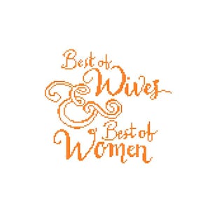Hamilton Cross Stitch Pattern - Best of Wives Quote from the Broadway Musical