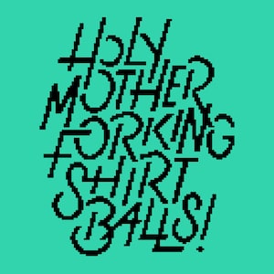 Holy Mother Forking Shirt Balls Cross Stitch PDF Pattern quote from The Good Place