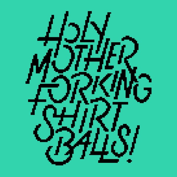 Holy Mother Forking Shirt Balls Cross Stitch PDF Pattern quote from The Good Place