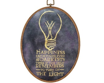 Happiness Can be Found Quote Cross Stitch PDF Chart