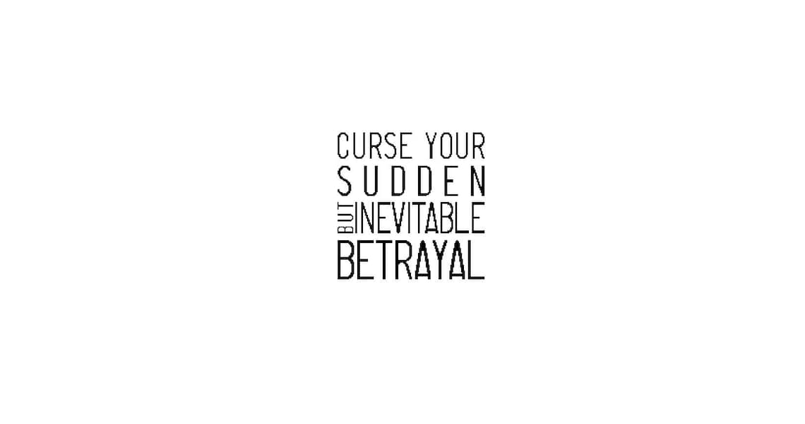 Sudden but Inevitable Betrayal Cross Stitch PDF Chart Quote - Etsy