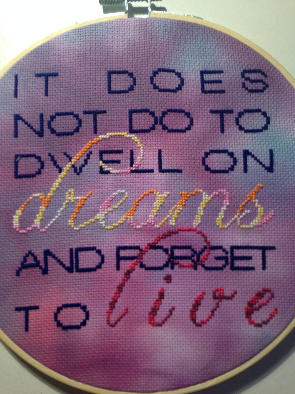 Harry Potter Cross Stitch PDF Chart Dwell on Dreams Quote by | Etsy