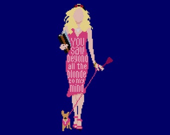 Legally Blonde Broadway Musical Cross Stitch PDF Pattern - To My Mind Quote. Women in musicals