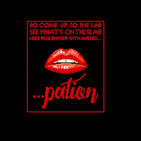 Rocky Horror Picture Show Cross Stitch Pattern - Antici...Pation Quote from the Musical